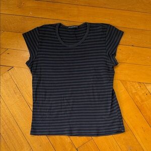 Brandy Melville Black Striped Women Top